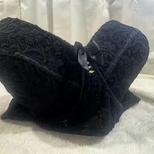 Adore me black lace strapless bra sz.44DDD